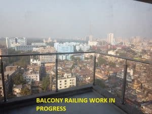 Balcony railing work in progress